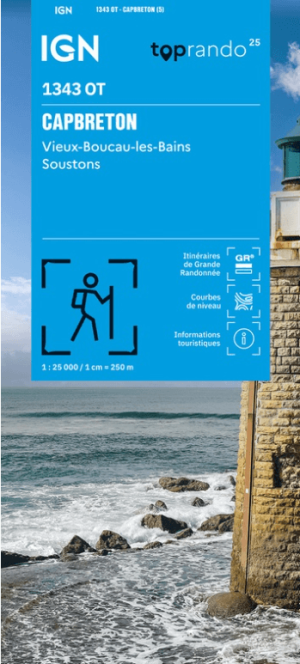 Wandelkaart 1343 OT Capbreton & Vieux-Boucau-les-Bains - IGN