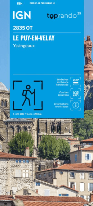 Wandelkaart 2835 OT Le Puy-en-Velay & Yssingeaux - IGN