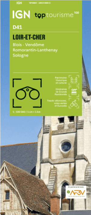 Wandelkaart Fietskaart TOP100 D41 Loir-et-Cher -IGN