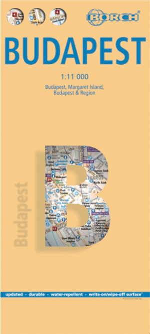 Stadskaart plattegrond Boedapest & Margaret Eiland - Borch
