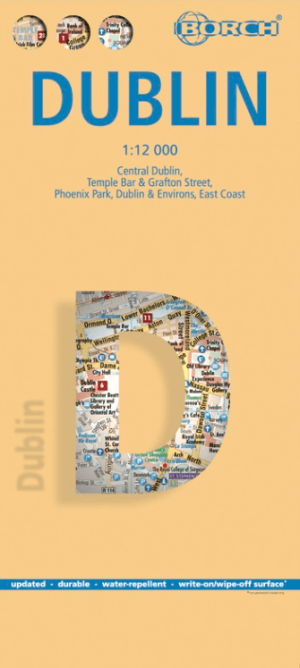 Stadskaart plattegrond Dublin Ierland - Borch