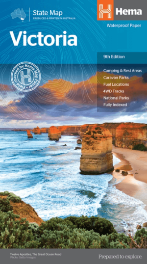 Landkaart Wegenkaart Victoria state map - Hema Maps