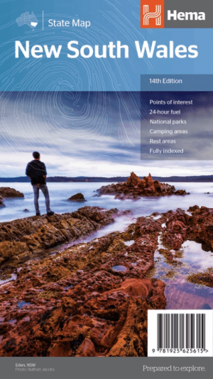 Landkaart Wegenkaart New South Wales state map - Hema Maps