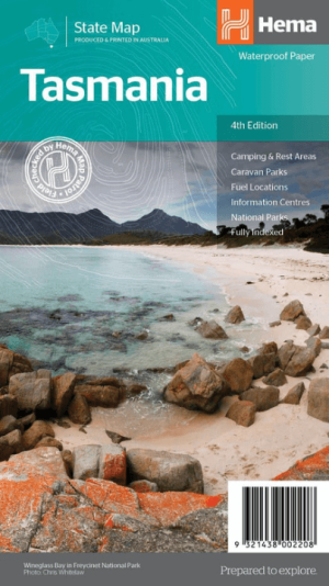 Landkaart Wegenkaart Tasmanië state map - Hema Maps