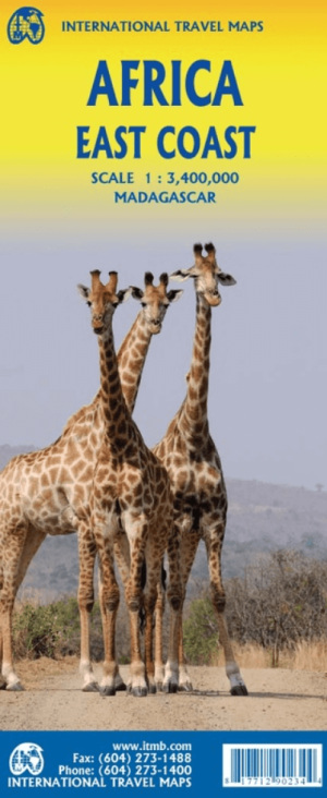Landkaart Wegenkaart Afrika Oostkust - ITMB