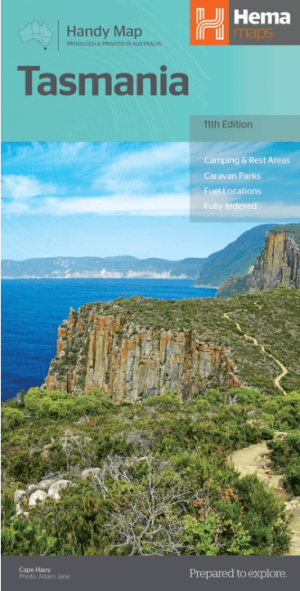 Landkaart Wegenkaart Tasmanië state handy - Hema 