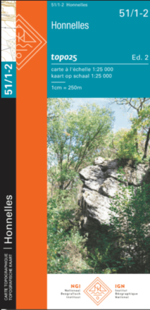 TOPO Wandelkaart 51/1-2 Honnelles - NGI