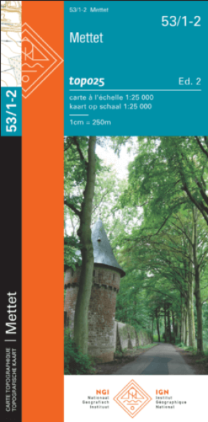 TOPO Wandelkaart 53/1-2 Mettet - NGI