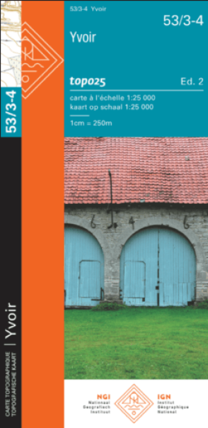 TOPO Wandelkaart 53/3-4 Yvoir - NGI
