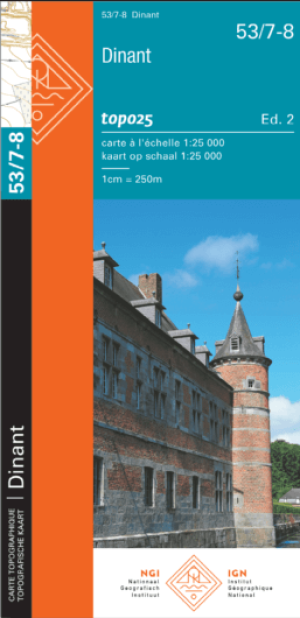 TOPO Wandelkaart 53/7-8 Dinant - NGI