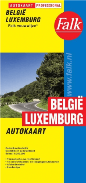 Landkaart Wegenkaart België & Gr.H. Luxemburg - Falkplan