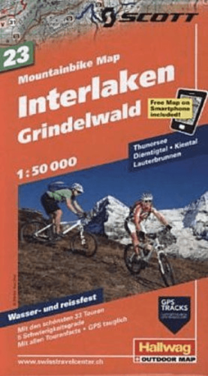 Mountainbike kaart 23 Interlaken & Grindelwald - Hallwag