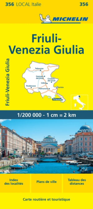 Landkaart Wegenkaart 356 Friuli & Venetië Giulia Italië- Michelin