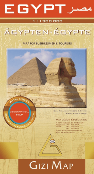 Landkaart Wegenkaart Geografisch Egypte -  Gizi Maps