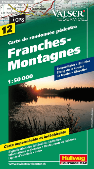 Wandelkaart WK.12 Franches-Montagnes - Hallwag