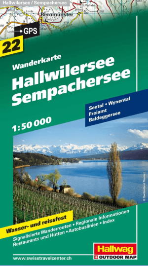 Wandelkaart WK.22 Hallwilersee & Sempachersee Luzern - Hallwag