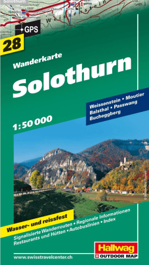 Wandelkaart WK.28 Solothurn, Zwitserse Jura - Hallwag