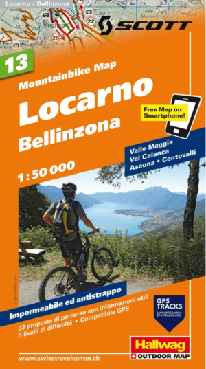 Mountainbike kaart 13 Locarno & Bellinzona - Hallwag