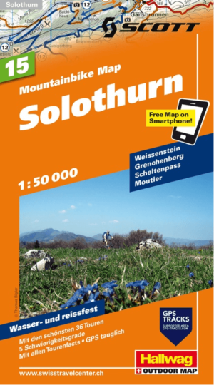 Mountainbike kaart 15 Solothurn - Hallwag