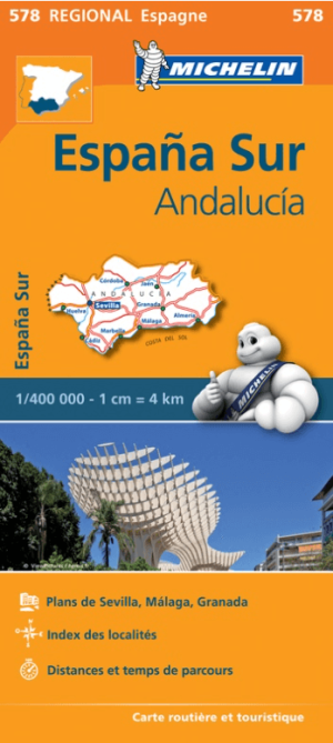 Wegenkaart Landkaart 578 Andalucia Spanje - Michelin
