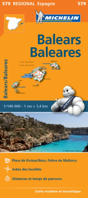 Wegenkaart Landkaart 579 Baleares Spanje - Michelin