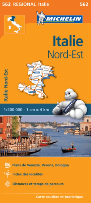 Wegenkaart Landkaart 562 Noord-Oost Italië - Michelin
