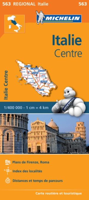 Wegenkaart Landkaart 563 Centraal Italië - Michelin