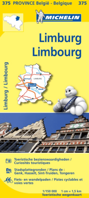 Landkaart Wegenkaart 375 (Belgisch) Limburg - Michelin