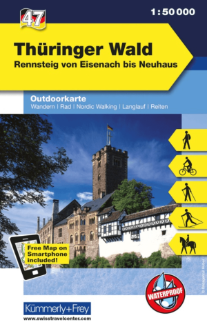 Wandelkaart Outdoorkaart 47 Thüringer Wald - K&F