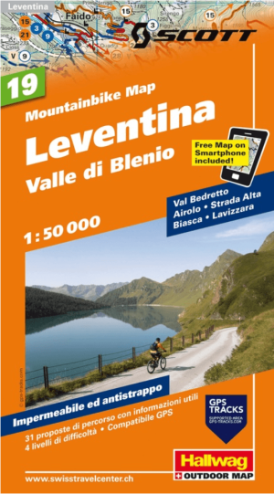 Mountainbike kaart 19 Leventina & Valle die Blenio - Hallwag