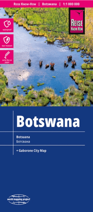 Landkaart Wegenkaart Botswana - Reise Know-How