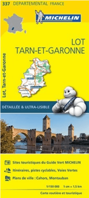 Landkaart Wegenkaart 337 Lot & Tarn-et-Garonne - Michelin