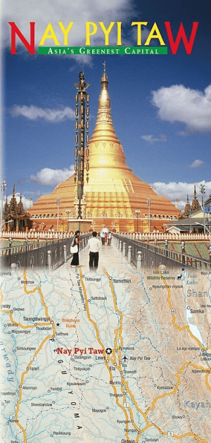 Landkaart + GIDS Nay Pyi Taw Myanmar - Odyssey Books & guides