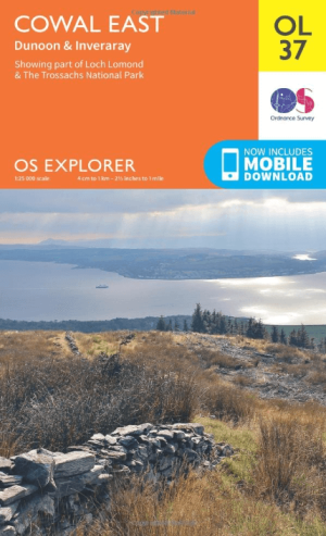 Wandelkaart OL37 Cowal East- Dunoon & Iverary - OS