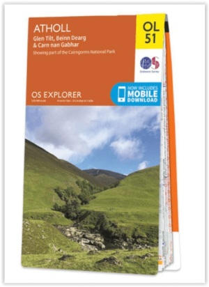 Wandelkaart OL51 Atholl, Glen Tilt & Beinn Dearg - OS