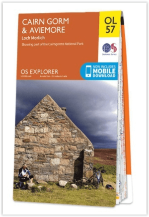 Wandelkaart OL57 Cairn Gorm, Aviemore & Loch Morlich - OS