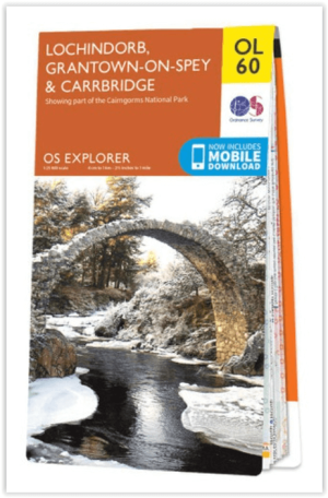 Wandelkaart OL60 Lochindorb & Grantown-on-Spey - OS