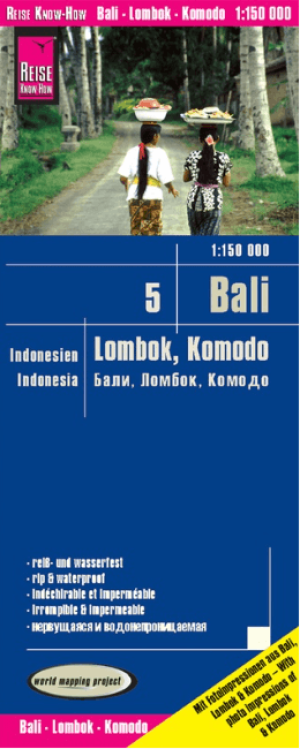 Landkaart Wegenkaart 5 Bali, Lombok & Komodo Indonesië - Reise