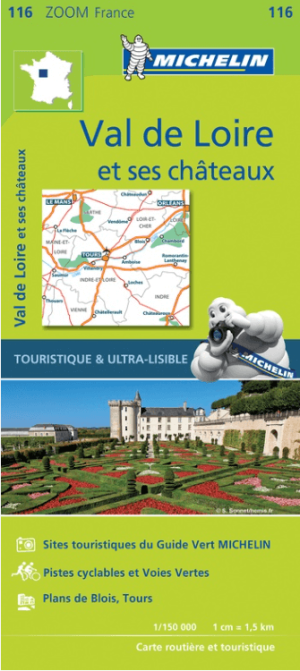 Landkaart Wegenkaart 116 Val De Loire Et Chateaux - Michelin