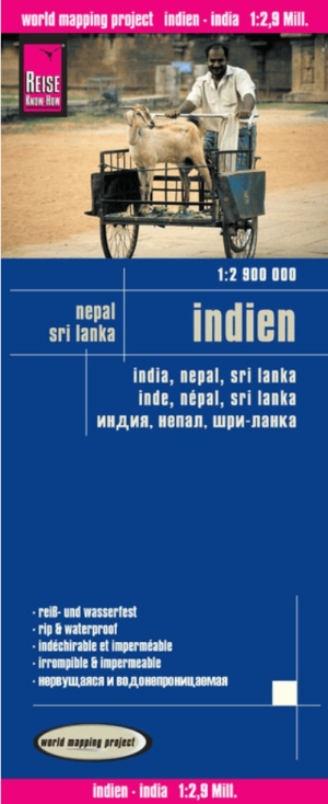Landkaart Wegenkaart India & Nepal & Sri Lanka - Reise Know-How