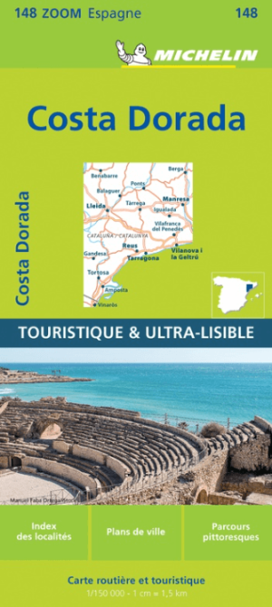 Landkaart Wegenkaart 148 Costa Daurada - Michelin