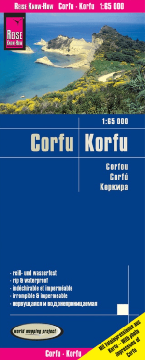 Landkaart Wegenkaart Corfu Griekenland - Reise Know-How Verlag
