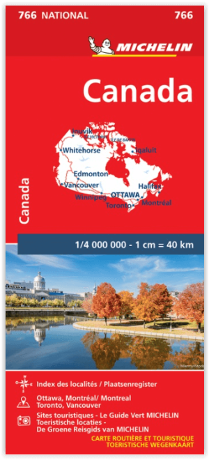 Landkaart Wegenkaart 766 Canada - Michelin