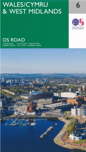 Landkaart Wegenkaart 6 Wales & Midlands West - OSI