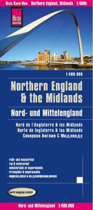 Landkaart Wegenkaart Engeland Noord & Midlands - Reise Know-How