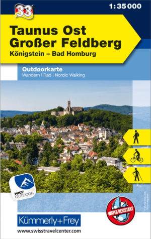 Wandelkaart Outdoorkaart 33 Taunus Oost & Grosser Feldberg - K&F