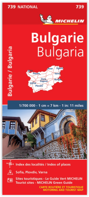 Landkaart Wegenkaart 739 Bulgarije - Michelin