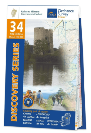 Wandelkaart 34 County Cavan, Leitrim, Longford & Westmeath - OSI