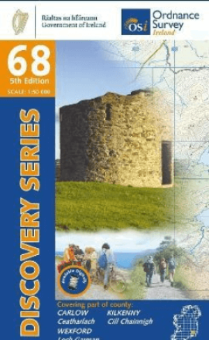 Wandelkaart 68 County Carlow, Kilkenny & Wexford - OSI
