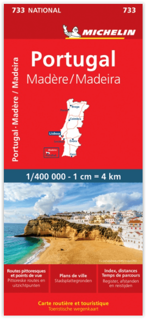 Landkaart Wegenkaart 733 Portugal & Madeira - Michelin